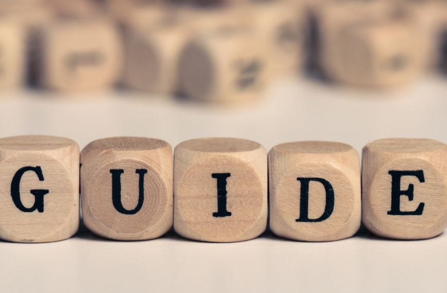 GUIDE spelled on wood dice